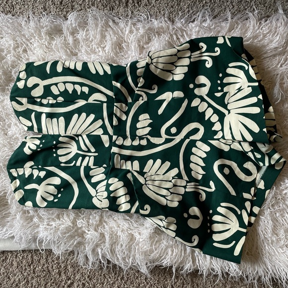 Emerald and Cream Romper - Picture 1 of 3